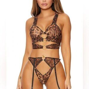 Leopard Print Lingerie Set